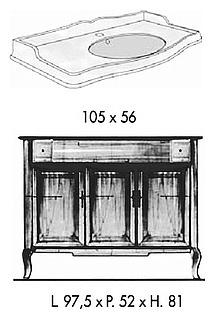 Мебель для ванной Labor Legno Victoria 105 орех, стекло