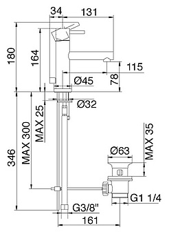 Смеситель Treemme Vela 5810.CC.VL для раковины