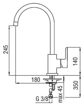 Смеситель Nobili ABC AB87133CR для кухонной мойки