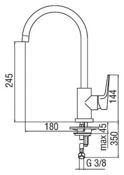 Смеситель Nobili Nobi NB84133CR для кухонной мойки