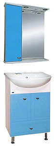 Мебель для ванной Misty Уют 50 с нижним ящиком голубая