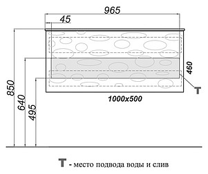 Мебель для ванной Clarberg Дюна Т10/W