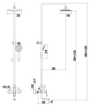 Душевая стойка Lemark Omega LM3162C