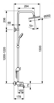 Душевая стойка Vidima Balance BA270AA