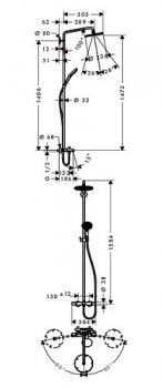 Душевая стойка Hansgrohe Raindance Select S 240 27117000 Showerpipe