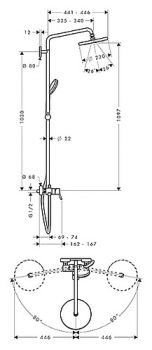 Душевая стойка Hansgrohe Croma 27222000