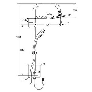 Душевая стойка Ideal Standard Ideal Duo A5691AA