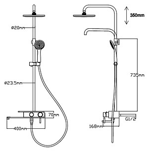 Душевая стойка Gllon SF1602LW