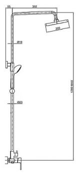 Душевая стойка Bravat Opal F9125183CP-A1-RUS