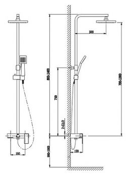 Душевая стойка Timo Selene SX-1040