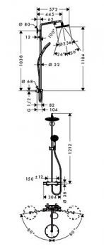 Душевая стойка Hansgrohe Raindance Select S 240 27116000 Showerpipe