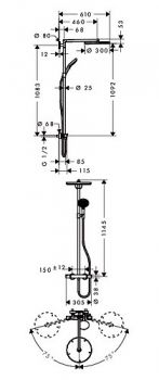 Душевая стойка Hansgrohe Raindance Select S 300 27114000 Showerpipe