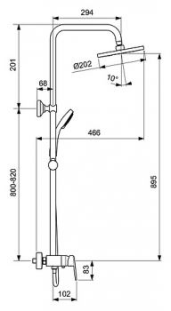 Душевая стойка Vidima Balance BA271AA