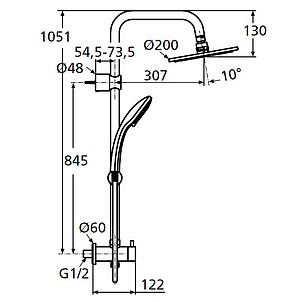 Душевая стойка Ideal Standard Ideal Duo A5689AA