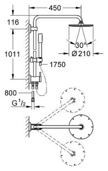 Душевая стойка Grohe Rainshower 27058000