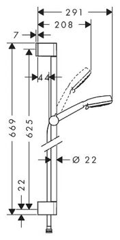 Душевой гарнитур Hansgrohe Crometta 100 Vario 26651400