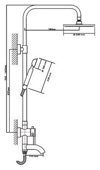 Душевая стойка Seaman Eco Koblenz SSN-2348C