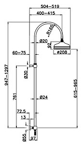 Душевая стойка Gattoni Vivaldi 4290/PDV0