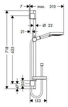 Душевой гарнитур Hansgrohe Raindance Select S 120 3iet 26630000