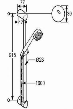 Душевой гарнитур Kludi Zenta 6084091-00