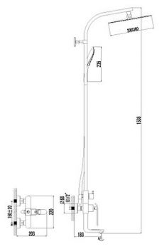 Душевая стойка Lemark Melange LM4962CW