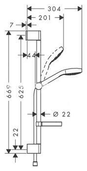 Душевой гарнитур Hansgrohe Croma Select S 26566400