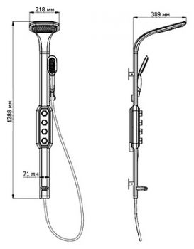 Душевая стойка Gllon SK088-1CS