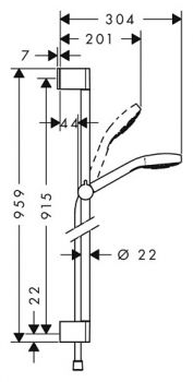 Душевой гарнитур Hansgrohe Croma Select S Multi 26570400