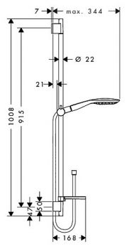 Душевой гарнитур Hansgrohe Raindance Select E 150 27857000 Unica'S Puro