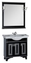 Мебель для ванной Aquanet Валенса 90 черный краколет/серебро