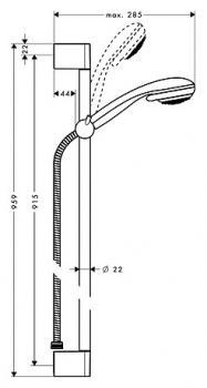 Душевой гарнитур Hansgrohe Crometta 85 Multi 27766000 Unica Crometta