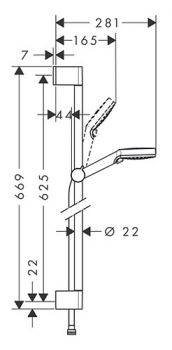 Душевой гарнитур Hansgrohe Crometta 1jet Green 650 26554400 6 л