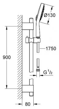 Душевой гарнитур Grohe Power&Soul Cosmopolitan 130 27734000