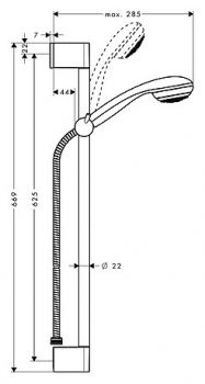 Душевой гарнитур Hansgrohe Crometta 85 Multi 27767000 Unica Crometta