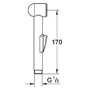 Гигиенический душ Grohe BauCurve 123072 комплект