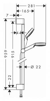 Душевой гарнитур Hansgrohe Crometta Vario 900 26536400