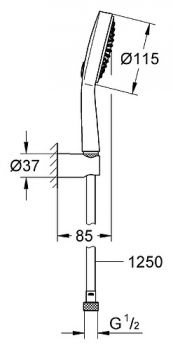 Душевой гарнитур Grohe Power&Soul Cosmopolitan 115 27838000