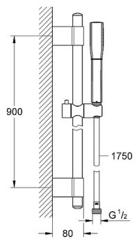 Душевой гарнитур Grohe Grandera 26038IG0