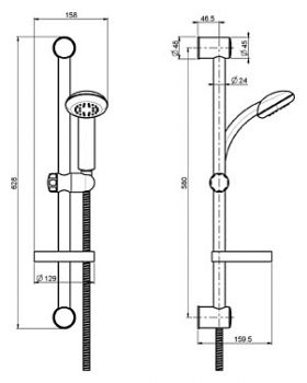 Душевой гарнитур Fima Carlo Frattini Sliding Rail F2159CR