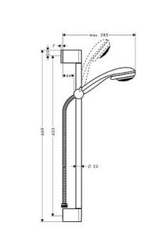 Душевой гарнитур Hansgrohe Crometta 85 Vario 27763000 Unica Crometta