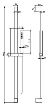 Душевой гарнитур Fima Carlo Frattini Sliding Rail F2443CR