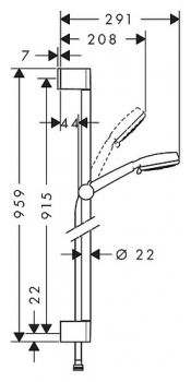 Душевой гарнитур Hansgrohe Crometta 100 Multi 26656400