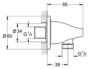 Шланговое подключение Grohe Ondus 27190000