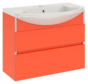 Мебель для ванной Gemelli Glass Estra подвесная 2 ящика colorglass