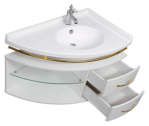 Мебель для ванной De Aqua Трио R фурнитура золото