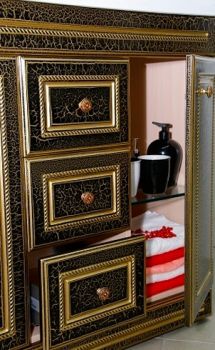 Мебель для ванной Misty Fresko 105 черная краколет