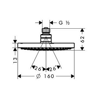 Верхний душ Hansgrohe Croma 100 27450000