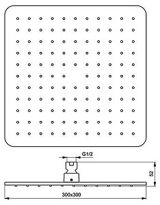 Верхний душ Ideal Standard IdealRain Cube B0025AA