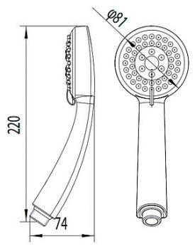 Душевая лейка Damixa Contour 760200300