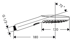 Душевая лейка Hansgrohe Raindance Select 120 Air 3jet 26520000